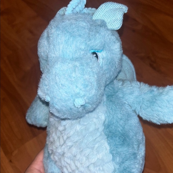 Blue Plush Stuffed Animal with Quilted Texture - Picture 7 of 9